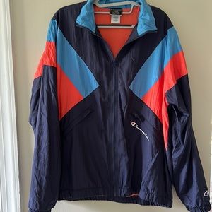 Vintage Champion Color Block Men’s L Full Zip Windbreaker.